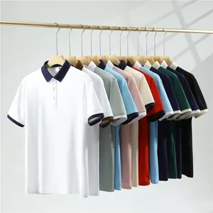 Aangepast Logo En Label Dagelijks Casual Stijl Eenvoudig Kantoor Formele Poloshirts Met Lange Mouwen Voor Mannen