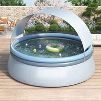 Vente en gros d'usine Piscine gonflable ronde géante d'été pour enfants bébés adultes avec pare-soleil