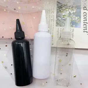 100ml plastik şişe büküm üst kapağı ile solventler için yağlar boya mürekkep sıkılabilir şişe