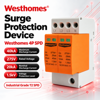 Dispositif de protection contre les surtensions Westhomes SPD 4P 275VAC In20kA Imax40kA Up1.5kV IEC pour panneaux électriques
