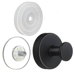 2 pz/set in acciaio inox aspirapolvere <span class=keywords><strong>ventosa</strong></span> ganci rimovibili bagno in metallo portasciugamani per la doccia - Product Image 5