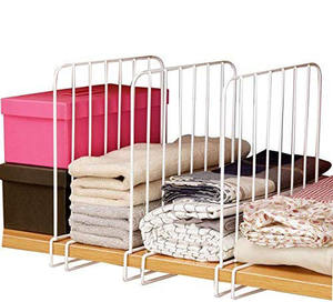 JIAMEI organisateur de placard <span class=keywords><strong>séparateur</strong></span> d'<span class=keywords><strong>étagère</strong></span> en métal <span class=keywords><strong>séparateur</strong></span> pour le stockage dans la chambre salle de bains - Product Image 1