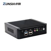 Mini PC de escritorio Zunsia Dual Lan Quad Core RS232 Celeron J1900 J1800 Atom E3845 1 * HD/DP X86 Barebone Thin Client Nano Mini PC