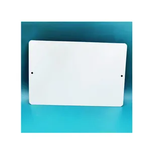 Letrero de puerta de metal de sublimación blanco de tamaño personalizado espacios en blanco hojas de aluminio de 8*12 pulgadas espacios en blanco con agujeros