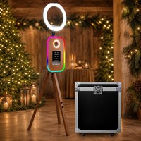 Support de photomaton en bois de haute qualité pour iPad et appareil photo reflex numérique, idéal pour les fêtes, mariages et événements