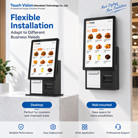 Kiosque de paiement tactile 15,6 pouces, kiosque de commande automatique, kiosque mural, kiosque de paiement sur pied, machine POS, kiosque de paiement en libre-service