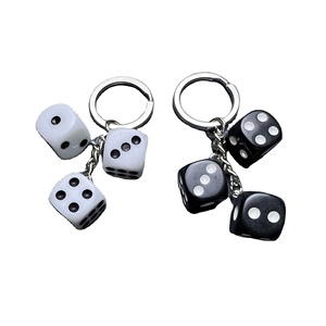 Promotion New Design Hot Sales Cheap Price Luck Color <strong>Dice</strong> Key Chains <strong>Dice</strong> <strong>Mini</strong> Billiard Black 8 Ball Keychain Bag Charm Pendant - Product Image 1