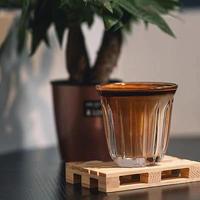 Tasse à café américaine en verre transparent de haute qualité, tasse à lait créative, simple, rétro, tasse à latte française, ustensiles de boisson