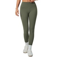 Leggings de yoga taille haute pour femme, effet froncé aux fesses, en Spandex/Nylon brossé, chauds, très élastiques, amincissants en 3D