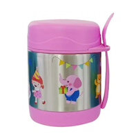 Back to School Geschenk 300ml Thermoskanne Lebensmittel behälter mit Löffel gabel Isolierte Bento Brotdose mit Thermoskanne halten Lebensmittel warm