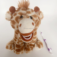 Nouveau style mode éducation enfants Dentaire Animal léopard Enfants Brosse Dent Enseignement En Peluche Jouet