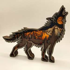 Nouveauté 2024 : Ornements décoratifs en bois d'animaux de la forêt – Artisanat en bois - Product Image 5
