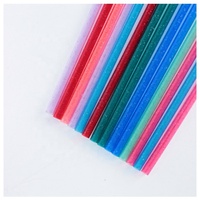 Pailles à boire en plastique rigide semi-transparentes réutilisables écologiques, pailles pour gobelets, accessoires de bar