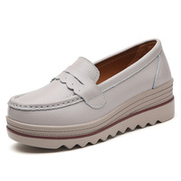 Chaussures de travail simples et décontractées à enfiler augmentant la hauteur, mocassins confortables et respirants à plateforme, espadrilles pour femmes