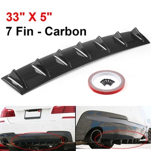 <span class=keywords><strong>Diffusore</strong></span> <span class=keywords><strong>Universale</strong></span> per Paraurti Posteriore Auto Labbro a 7 Pinne Stile Pinna di Squalo Spoiler Labbro Paraurti Posteriore in Carbonio - Product Image 4