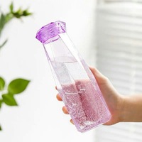 Couvercle en forme de diamant pour contenir de l'eau, 1 pièce, bouteille en verre Borosilicate avec Logo personnalisé