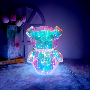 USB Rechargeable 25cm LED Night Light Teddy Bear Room Decor Glowing Colorful Bear <strong>Gift</strong> <strong>Items</strong> Birthday Valentine's Novelty <strong>Gifts</strong> - Product Image 2