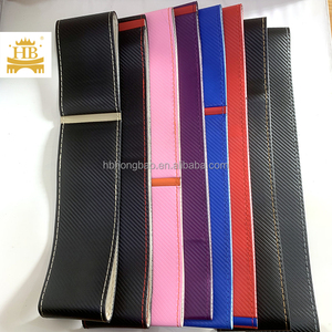 Housse de <span class=keywords><strong>volant</strong></span> de voiture universelle de luxe en cuir synthétique de haute qualité, faite à la main, à 3 branches, pour couture DIY - Product Image 5