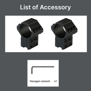 Anneaux de montage en aluminium BANGBANG pour lunette de visée, tube de 30 mm, hauteur centrale réglable pour rail de 11 mm - Product Image 5