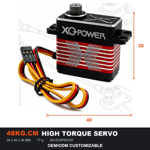 Servomoteur <span class=keywords><strong>de</strong></span> direction XQ-POWER XQ-BLS8145D 48KG Brushless Étanche pour Bateau RC, 8.4V HV, Vitesse 0.106s, Personnalisation ODM - Product Image 1