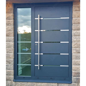 Système de portes pivotantes de haute qualité, portes d'entrée pivotantes modernes en acier, portes en métal, fer, sécurité extérieure, verre, charnières pivotantes, portes turques - Product Image 4