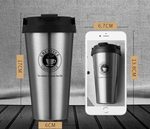 2023 Custom Logo Stock Double Wall Vacuum 500ml Small Matte Coffee Mug Stainless Steel Insulated Travel Tumbler Gift Cup - Product Image 4