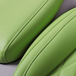 Housse de siège de voiture de luxe en cuir Nappa à motif diamant, protection pour 5 sièges, housse de coussin de siège vert - Product Image 3