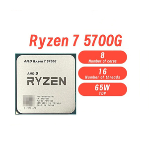 ซีพียูใหม่ Ry-zen 7 5700G แบบกล่อง R7 3.8GHz 8 คอร์ 16 เธรด 7 นาโนเมตร ซ็อกเก็ต AM4 PCIE 3.0 Zen 3 โปรเซสเซอร์ สำหรับเล่นเกมพีซี ซีพียูเอเอ็มดี - Product Image 2