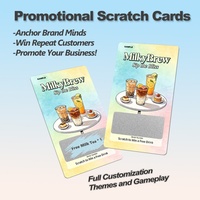 Cartes à gratter personnalisées en gros avec logo personnalisé, en carton et papier kraft, impression offset pour promotions commerciales