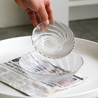 Nouvel ensemble de 3 plats à fruits, coupelles à dessert et saladiers en verre transparent, design moderne et créatif, pour cocktails et centre de table fonctionnel à la maison