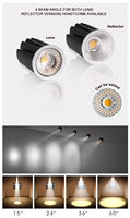 Module LED COB MR16 à intensité variable, version avec lentille, faible éblouissement, encastré, pour hôtel, usage commercial, IP20/IP65