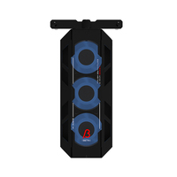 ALSEYE Nouveau Design Petit Refroidisseur de CPU C-RAM-Beta-B Couleur Noire 3 Ventilateurs de 40mm pour Boîtier PC