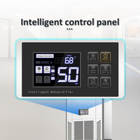 GREENFLY JJPRO 2026 Dehumidifier Besar 6.8KG/H Layar LED Penggunaan Komersial & Rumah Tangga Mudah Dipindahkan R410A untuk Luar Ruangan & Garasi Laris Manis