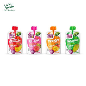 Bolsa de Plástico Degradable con Boquilla de Succión para Niños, con Diseño de Frutas y Vitaminas, en Varios Tamaños, para Líquidos - Product Image 1