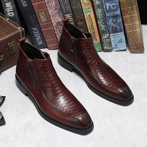 รองเท้าบูทเชลซีหนังแท้คุณภาพสูงแบบคลาสสิกสไตล์ตะวันตกสำหรับผู้ชาย ผลิตตามสั่งขายส่ง กันน้ำ เหมาะสำหรับใส่ในโอกาสทางการ - Product Image 5