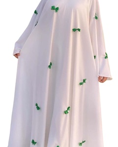 <strong>New</strong> Arrival Loose Waist Big Wing Long Dress Bow Decoration Stand Collar Flare Sleeves Women <strong>Abaya</strong> - Product Image 3