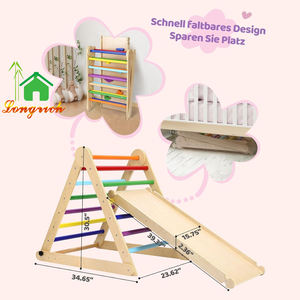 Multifunzionale scalatori interni Piklers triangolo Set trasformabile in legno arrampicata arco Montessori struttura di gioco per bambini - Product Image 3