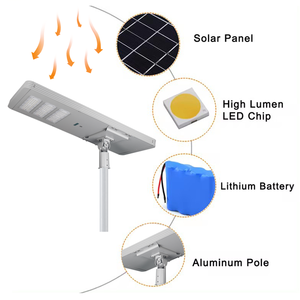 Outdoor IP65 60W/80W/100W Integrated Solar Street Lamp Die-casting Aluminum <b>LED</b> <b>Light</b> Manufacturer Direct Solar Road <b>Light</b> 408B - Product Image 5