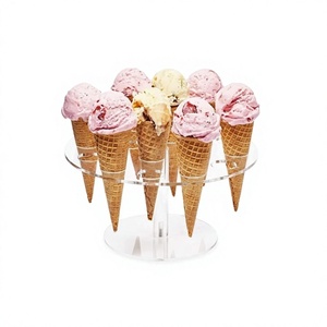 Support à cornets de glace en acrylique transparent de qualité supérieure pour la maison, l'hôtel, les mariages et les restaurants - Product Image 1