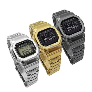 Kit de modification <span class=keywords><strong>5600</strong></span> : Bracelet de montre connectée de luxe en acier inoxydable avec boîtier et pièces de montre - Product Image 2