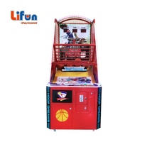 Lifang G02 Machine de jeu d'arcade de basket-ball à panier, pliable, à monnayeur, électronique, de rue, de type compétition de compétences, pour 2 joueurs, garantie 12 mois