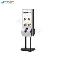 Système Android/Windows tout-en-un à écran tactile 32 "pour centre commercial Paiements Commandes Billets Kiosque libre-service intelligent