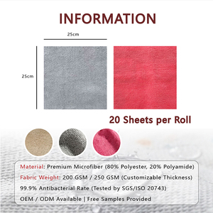 Rotolo di Strofinacci da Cucina in Microfibra <span class=keywords><strong>Verde</strong></span> <span class=keywords><strong>Menta</strong></span> a Righe, Asciugatura Rapida, Antimicrobico, Non Tessuto, Assorbimento Olio, per Pulizia Banconi - Product Image 3