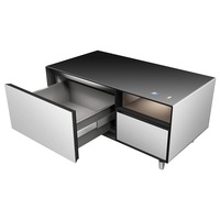 Réfrigérateur intelligent Table basse Réfrigérateur intégré avec lecteur audio Bluetooth USB