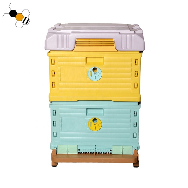 2 Layers Polystyrene Langstroth Beehive Boxes Bee House Plastic Poly Bee Hive for Bees
