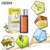 OEDO Serum penumbuh rambut Ginseng, minyak esensial memperbaiki akar rambut lembab untuk pertumbuhan rambut hitam dan bersinar mencegah rambut rontok