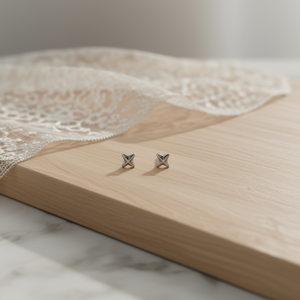 Boucles d'oreilles Amy Amy Star en argent 925, minimalistes, pour un usage quotidien, bijoux pour femmes - Product Image 2