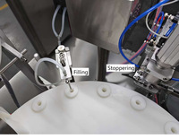 Machine de remplissage et de bouchage automatique de cartouches et de flacons en verre pour fabricants