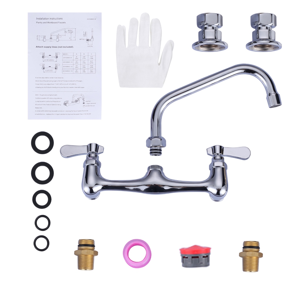 chrome kitchen faucet