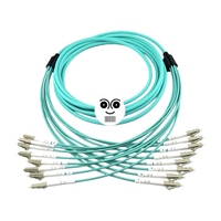 Cordon de brassage optique blindé Gimbo 10G/5G OM3 Multimode Anti-morsure de rat 8 fibres LC-LC/SC/FC/ST Certifié CE Longueur personnalisée